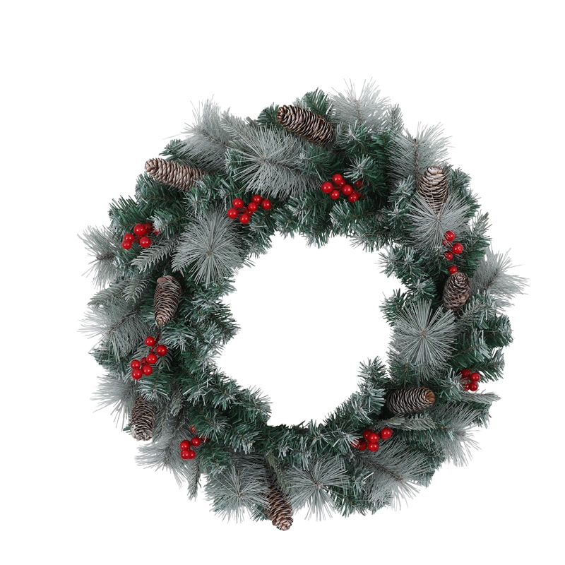 Wholesale Artificial Christmas Hanging Door Decoration Home Xmas Ornament Wreath2