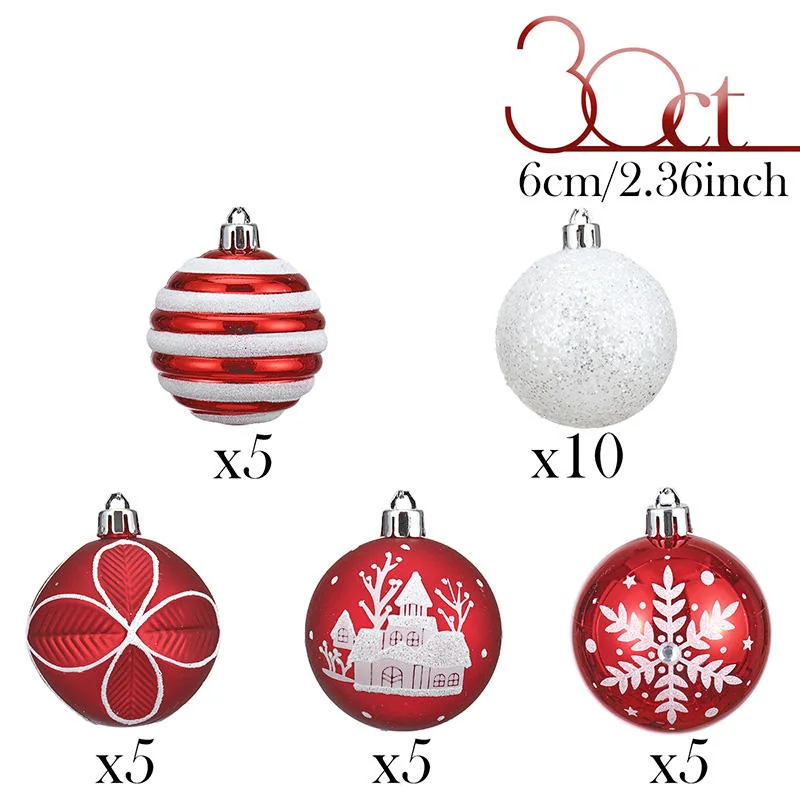 Christmas Base Decorations Sublimation Xmas Balls Noel Plastic Ball