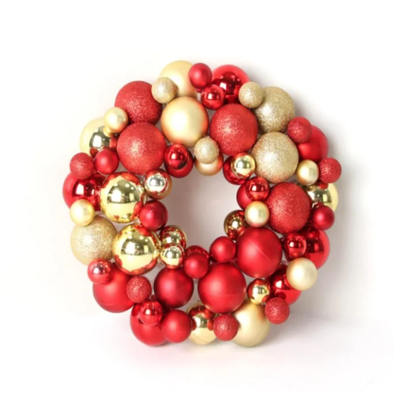 Popular Plastic Baubles Christmas Ball Wreath for Decors Xmas