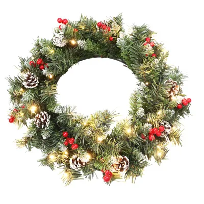 卸売人工クリスマス吊りドア装飾家のクリスマス飾り Wreath2